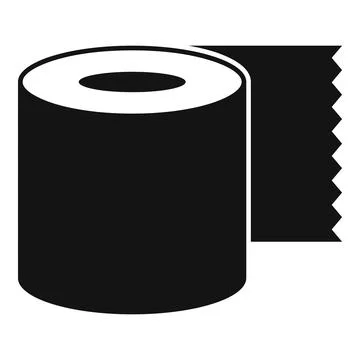 Roll paper icon simple vector. Tissue box Stock Illustration