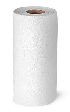 Roll paper towels on the bushing vertically Stock Photos