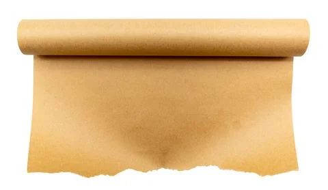 Roll of parchment paper for baking on a white background. Parchment paper i.. Stock-Fotos