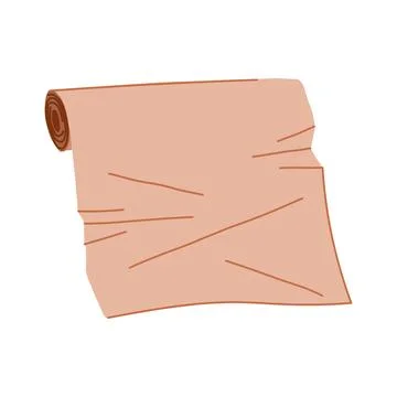 Roll parchment paper cartoon vector illustration Иллюстрация