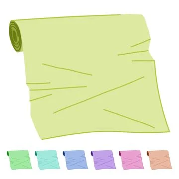 Roll parchment paper vector cartoon graphic Stock Illustration