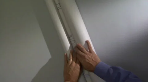 Roll of plans Stock Footage 845252