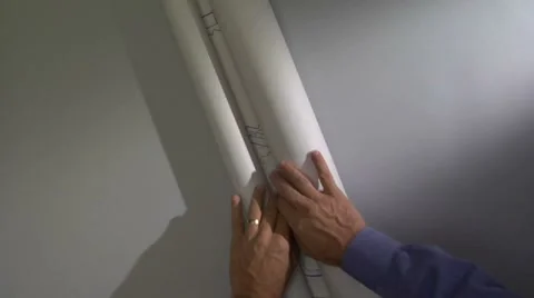 Roll of plans Video stock 8775827