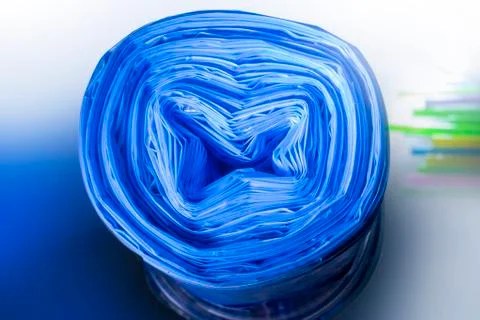 Roll of plastic garbage bags Stock Photos