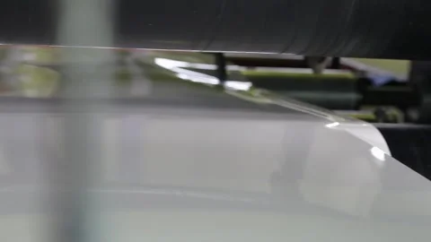 Roll of plastic tape in production Stock-Footage 322193717