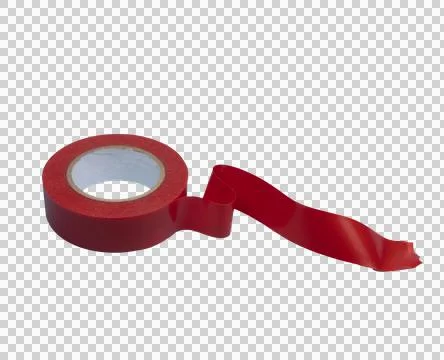 A roll of red electrical tape Stock Photos