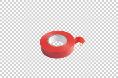 A roll of red electrical tape Stockfoto's