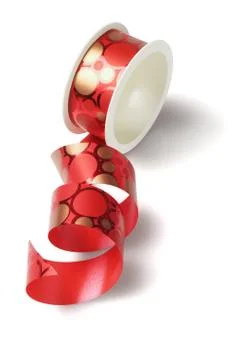 Roll of Red Ribbon Foto stock
