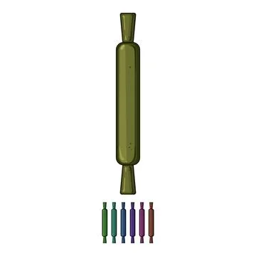 Roll rolling pin cartoon vector graphic Stock Illustration