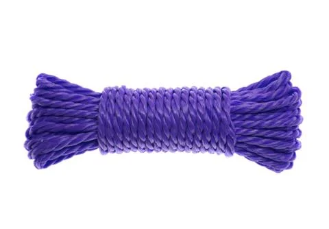 Roll of rope isolated on white Stock Photos