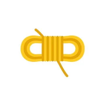 Roll of rope set on white background. Vector illustration in trendy flat style Stock Illustration