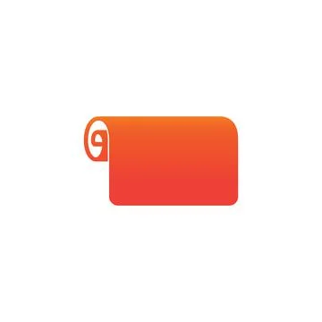 Roll shaped, folded ribbon, vector illustration Stock Illustration