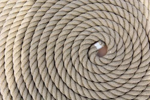 Roll of a ship rope background pattern Stock Photos