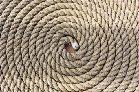 Roll of a ship rope background pattern Stock Photos