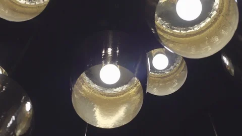 Roll Shot in Lamps Stock Footage 125877277