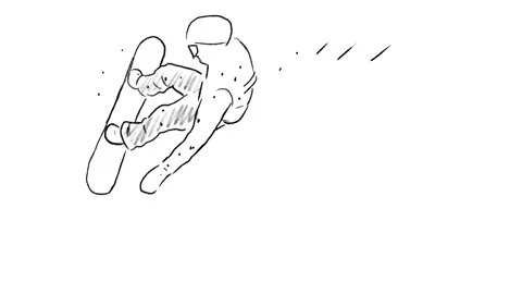 Roll on a snowboard Stock Footage 147220710