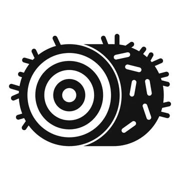 Roll stack nature icon simple vector. Haystack grass food Stock Illustration