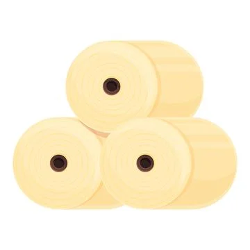 Roll stack paper production icon, cartoon style 스톡 일러스트