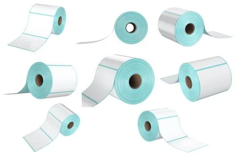 Roll stack set, close view Stock Illustration