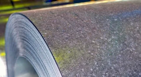 Roll of steel sheet Stock Photos