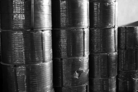 Roll of strap box 002 Stock Photos