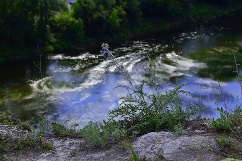 Roll on the Sylva River at the foot of the Ice Mountain in the city of Kungur Stock Photos