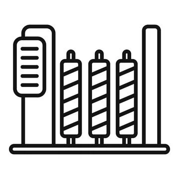 Roll thread icon outline vector. Cotton machine 스톡 일러스트