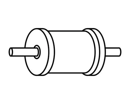 Roll of thread for kite Illustrazione stock