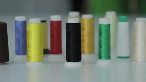 Roll of thread used in the sewing machine, Stock Footage 146718692