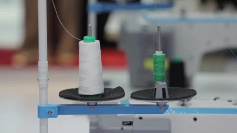 Roll of thread used in the sewing machine Stock Footage 146718696