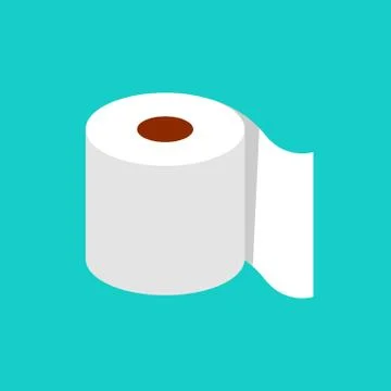 Roll tissue paper in flat style Stock Illustration