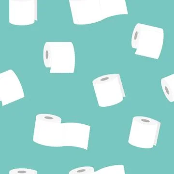 Roll of toilet paper seamless pattern Stock Illustration