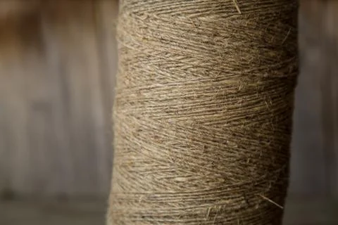 A roll of twine. Close-up. Selective focus Stock Photos