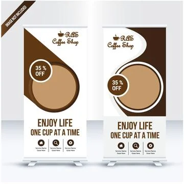 Roll up Vector abstract design banner web template. Set of Design Banner Web  Stock Illustration