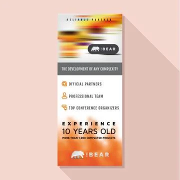 Roll Up vector design business stand, banner stand poster illustration Stock Illustration