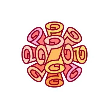 Roll wallpaper sign Stock Illustration