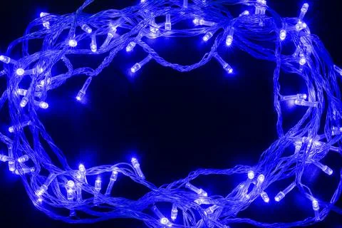 Roll of wire micro led string light, Christmas lights Stock Photos