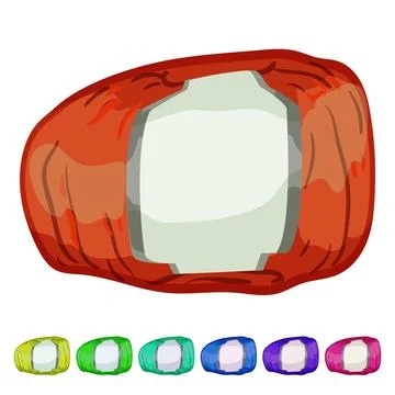 Roll yarn wool cartoon vector graphic Stock Illustration