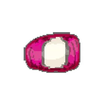 Roll yarn wool pixel art vector illustration Stock Illustration