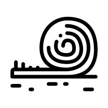 Rolled artificial turf icon vector outline illustration Stock Illustration