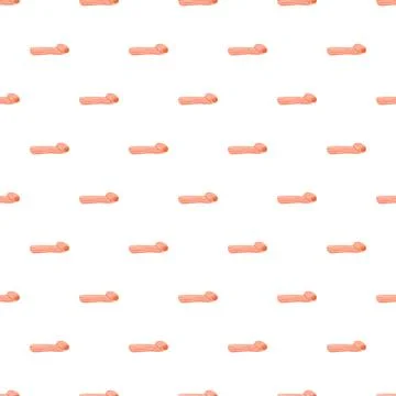 Rolled bacon slice seamless pattern background texture 库存插图
