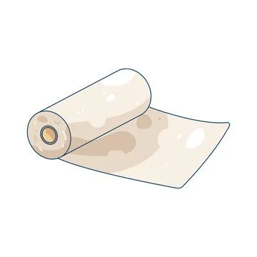 Rolled baking paper Stock Illustration