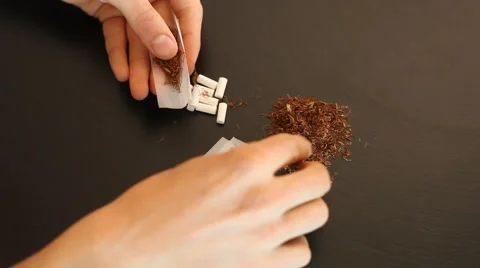 Rolled cigarette Stock Footage 62148330