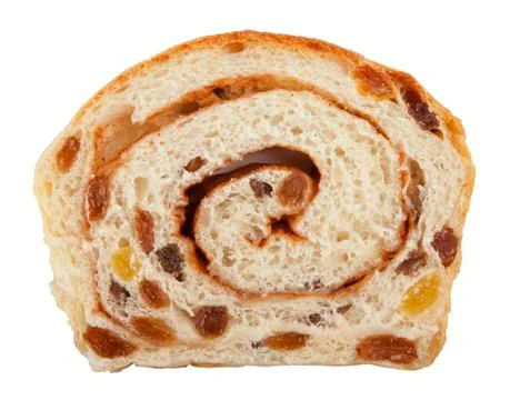Rolled cinamon raisin bread Stock Photos