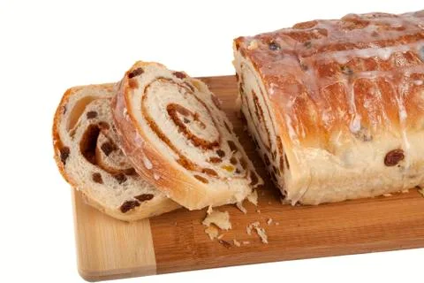 Rolled cinamon raisin bread Stock Photos