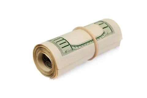 Rolled up dollar bills Stock Photos