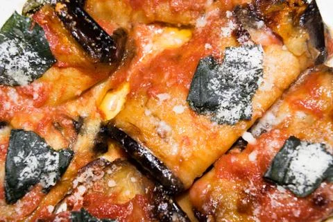 Rolled Eggplant Stockfoto's