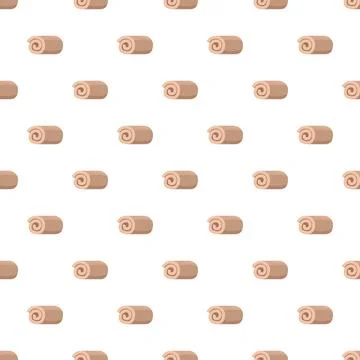 Rolled fabric towel seamless repeating vector pattern Stockillustratie