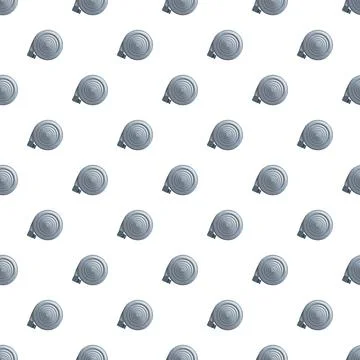 Rolled gray fire hose pattern creating seamless background Stock Illustration