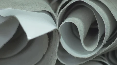 A rolled leather raw materials Stock Footage 107981818